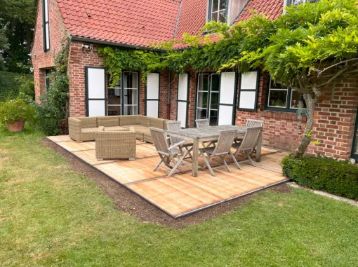 Rénovation de terrasse extérieure à Marcq-en-Barœul, Mouvaux, Arboréal Paysage